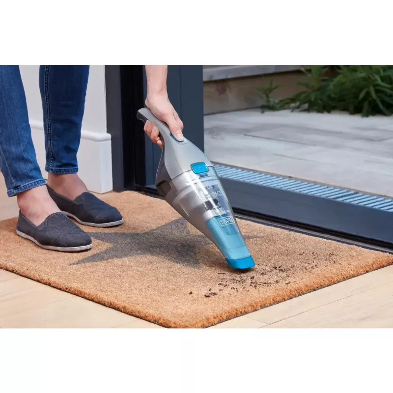Black & Decker NVC215WA-QW DustBuster belaidis rankinis siurblys, 0,3 l dulkių talpykla, 1500 mAh Li-ion, plaunamas filtras, mėlynas/pilkas