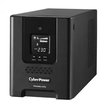 Nepertraukiamo maitinimo šaltinis CyberPower PR3000ELCDSL, linijinis-interaktyvus, 3 kVA, 2700 W, 9 lizdai