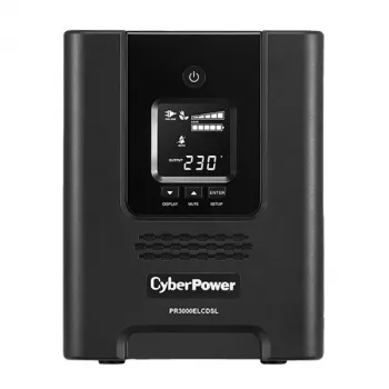 Nepertraukiamo maitinimo šaltinis CyberPower PR3000ELCDSL, linijinis-interaktyvus, 3 kVA, 2700 W, 9 lizdai