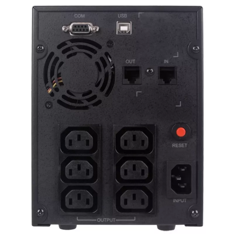 CyberPower Value2200EILCD linijiškai interaktyvus nepertraukiamo maitinimo šaltinis, 2200 VA (2,2 kVA), 1320 W, 6x IEC C13, AVR, LCD, USB, vertikalus, 230 V