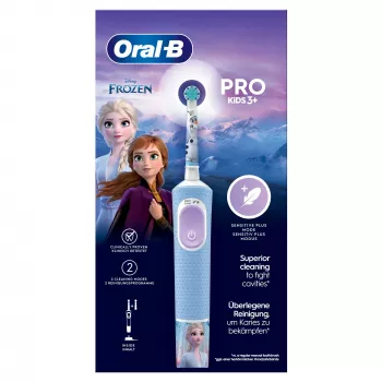 Oral-B Pro Kids vaikiškas besisukantis-osciliuojantis dantų šepetėlis, šviesiai mėlynas