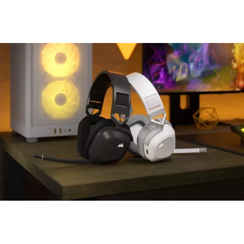 CORSAIR žaidimų ausinės HS80 Max – belaidės – plieno pilka