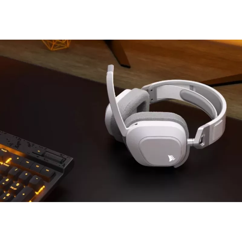 CORSAIR žaidimų ausinės HS80 Max – belaidės – baltos