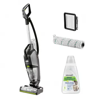 Bissell CrossWave HydroSteam PET Select vertikalus siurblys šlapiam ir sausam valymui, be maišelio, 1100 W, pilka