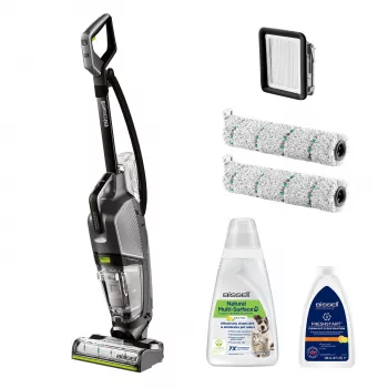 Bissell CrossWave HydroSteam Pet Pro vertikalus siurblys šlapiam ir sausam valymui, be maišelio, 1100 W, juodas, sidabrinis