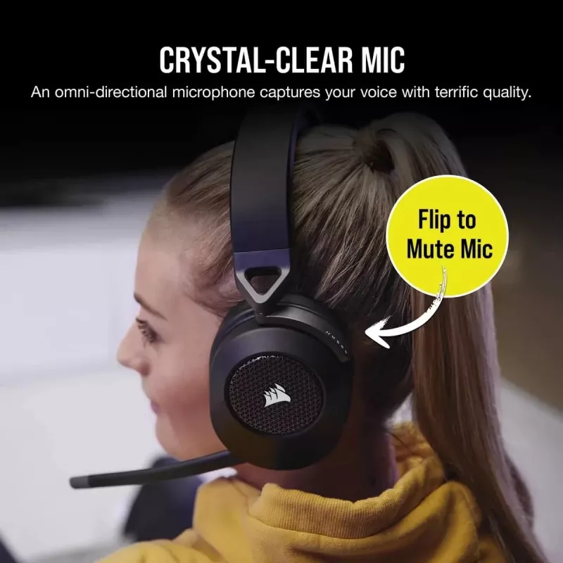 CORSAIR Gaming ausinės HS65 Wireless – anglies spalvos