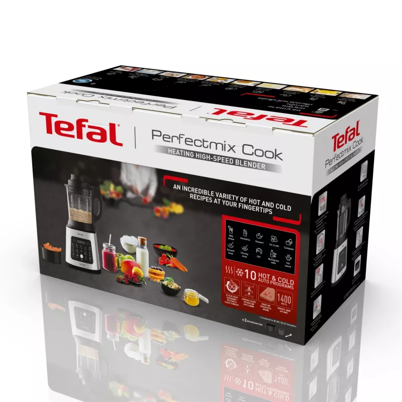 Tefal Perfectmix Cook BL83SD stalo blenderis 1,75 L 1400 W juodas, nerūdijantis plienas