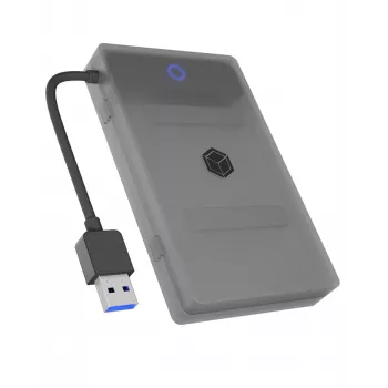ICY BOX IB-AC603b-U3 Išorinis HDD/SSD dėklas, antracito/juodos spalvos, 2.5 colio