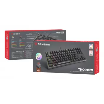 GENESIS Thor 404 TKL klaviatūra žaidimams USB QWERTY JAV anglų juoda