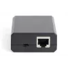 DIGITUS Gigabit PoE+ skirstytuvas, 10/100/1000 Mbps, 24W Įėjimas: 802.3at PoE, Išėjimas: 5V/2A, 9V/2A, 12V/2A, plastikinis korpusas, juodas
