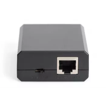 DIGITUS Gigabit PoE+ skirstytuvas, 10/100/1000 Mbps, 24W Įėjimas: 802.3at PoE, Išėjimas: 5V/2A, 9V/2A, 12V/2A, plastikinis korpusas, juodas