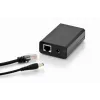 DIGITUS Gigabit PoE+ skirstytuvas, 10/100/1000 Mbps, 24W Įėjimas: 802.3at PoE, Išėjimas: 5V/2A, 9V/2A, 12V/2A, plastikinis korpusas, juodas