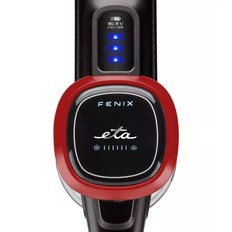 Belaidis rankinis ir lazdinis dulkių siurblys ETA ETA223390000 Fenix – 25,2 V, iki 40 min veikimo, pilkai raudonas