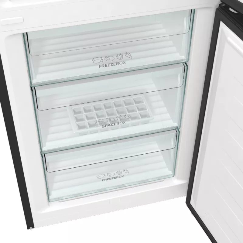 Gorenje NRK6202EBXL4 šaldytuvas-šaldiklis, laisvai pastatomas, 331 L, juodas