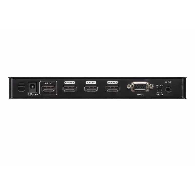 ATEN VS481C 4 prievadų tikras 4K HDMI jungiklis, metalinis, juodas, 60 Hz, 3 m, 18 Gbit/s