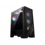 PC korpusas MSI MAG FORGE 120A AIRFLOW Midi Tower – juodas, grūdintas stiklas, tinklelis, 3×120mm priekiniai ventiliatoriai, 2×120mm viršutiniai ventiliatoriai, ATX palaikymas