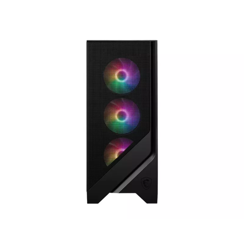 PC korpusas MSI MAG FORGE 120A AIRFLOW Midi Tower – juodas, grūdintas stiklas, tinklelis, 3×120mm priekiniai ventiliatoriai, 2×120mm viršutiniai ventiliatoriai, ATX palaikymas