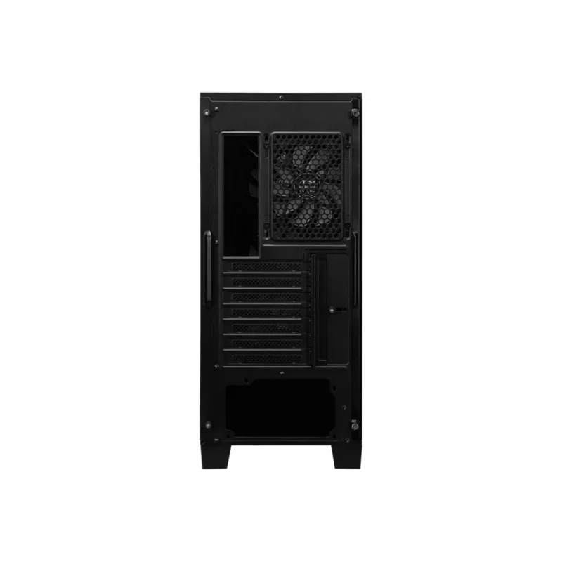 PC korpusas MSI MAG FORGE 120A AIRFLOW Midi Tower – juodas, grūdintas stiklas, tinklelis, 3×120mm priekiniai ventiliatoriai, 2×120mm viršutiniai ventiliatoriai, ATX palaikymas