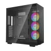 DeepCool CH780 Full Tower korpusas žaidimų kompiuteriui, E-ATX, grūdinto stiklo šoninis langelis, be maitinimo šaltinio, juodas