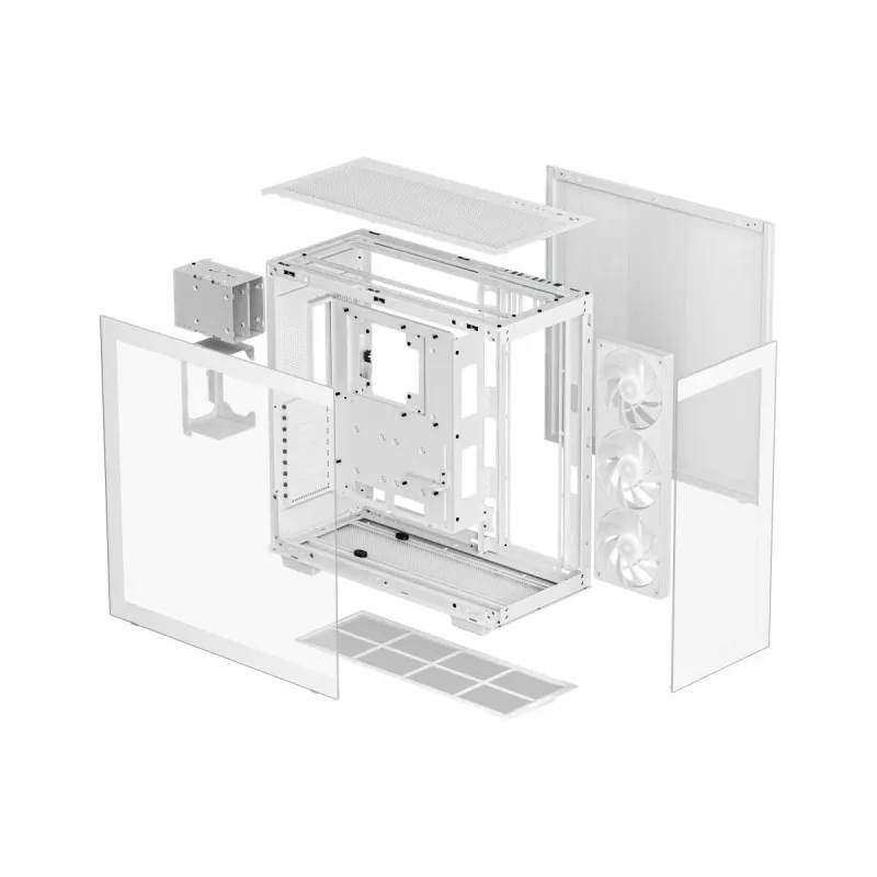Korpusas DeepCool CH780 WH Baltas – Full Tower, E-ATX, grūdintas stiklas, aRGB, 48 cm GPU, 13,2 cm aušintuvas