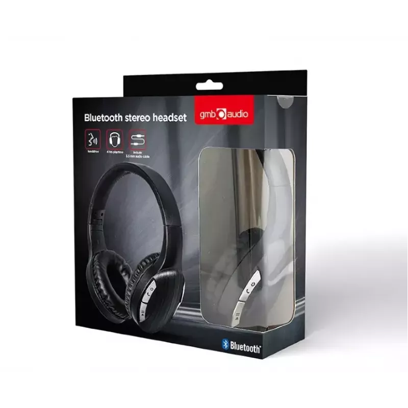 Belaidės Bluetooth ausinės Gembird BTHS-01-BK su mikrofonu
