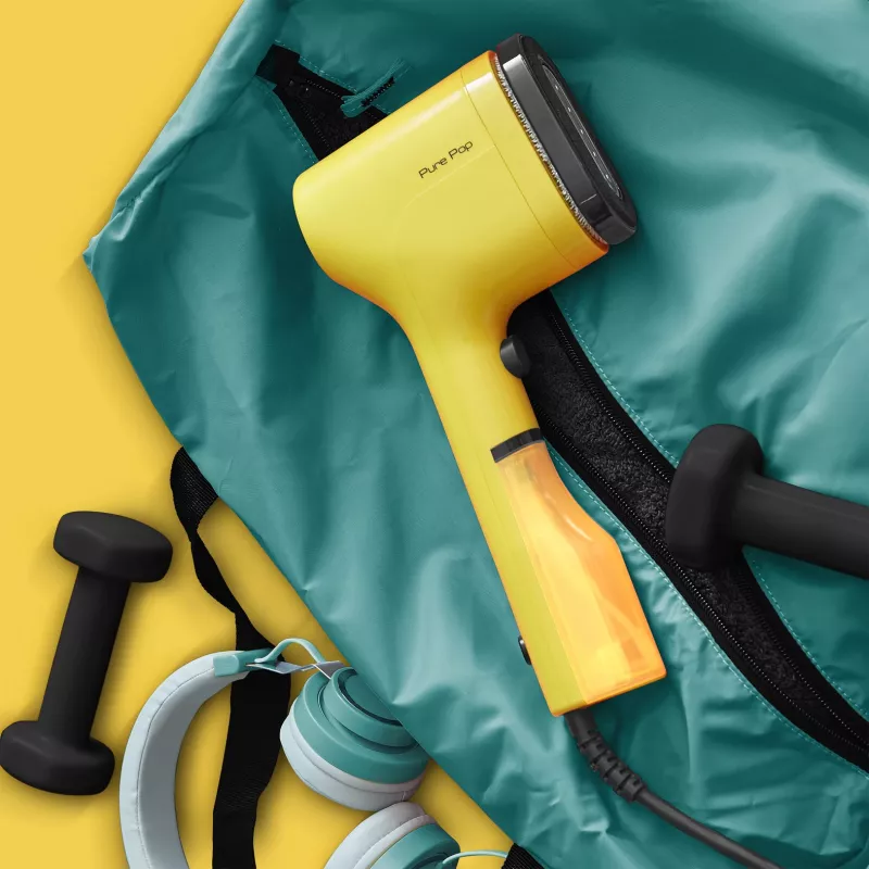 Rankinis garinis drabužių garintuvas Tefal DT2026 — 0,07 L vandens talpa, 1300 W, geltonas