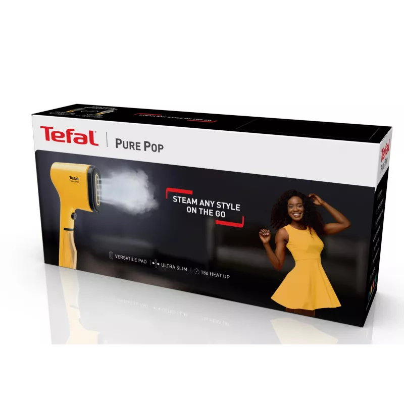 Rankinis garinis drabužių garintuvas Tefal DT2026 — 0,07 L vandens talpa, 1300 W, geltonas