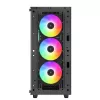 PC korpusas DeepCool CC560 ARGB V2 Midi Tower Juodas — ATX/Micro‑ATX/Mini‑ITX, grūdintas stiklas, aRGB, telpa iki 370 mm GPU