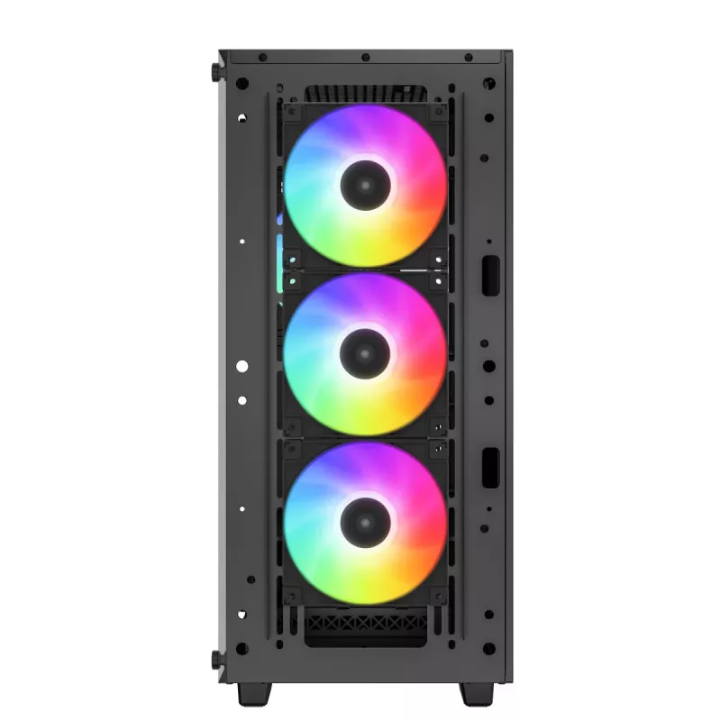 PC korpusas DeepCool CC560 ARGB V2 Midi Tower Juodas — ATX/Micro‑ATX/Mini‑ITX, grūdintas stiklas, aRGB, telpa iki 370 mm GPU