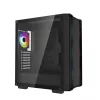 PC korpusas DeepCool CC560 ARGB V2 Midi Tower Juodas — ATX/Micro‑ATX/Mini‑ITX, grūdintas stiklas, aRGB, telpa iki 370 mm GPU