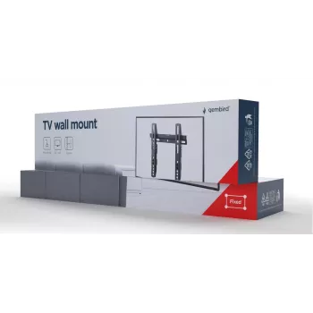 Gembird WM-42F-02 TV laikiklis juodas 40 kg talpa 23–42 coliai