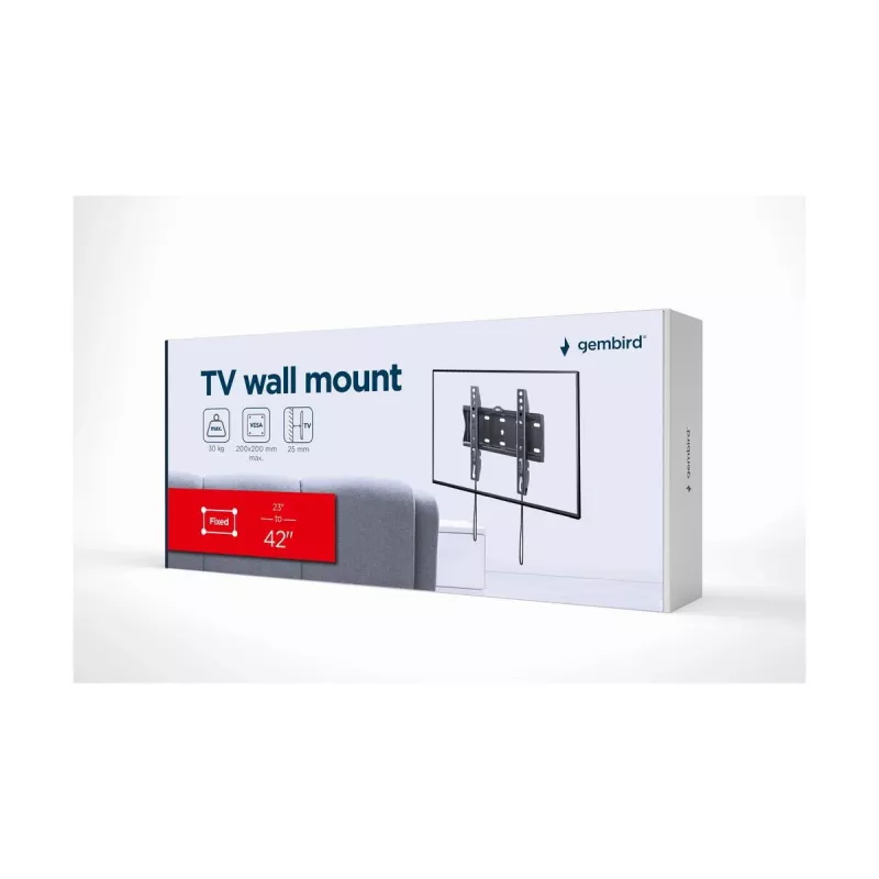 Gembird fiksuotas TV laikiklis sienai, 23–42 col.