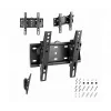 Gembird WM-42T-02 pasvirasis sieninis TV laikiklis 23–42" ekranams, pasvirimas -12°/+12°, VESA 75x75–200x200, maks. 30 kg, 5,3 cm nuo sienos, plieninis, juodos spalvos