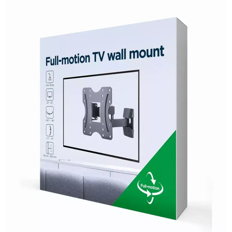 TV laikiklis Gembird WM-42ST-01 106,7 cm 20 kg Juodas