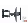 Gembird WM-55ST-02 judamas sieninis TV laikiklis 32–55" ekranams, VESA 100x100–400x400, pasvirimas nuo -5° iki 8°, sukimas ±90°, maks. 30 kg, plieninis, juodos spalvos