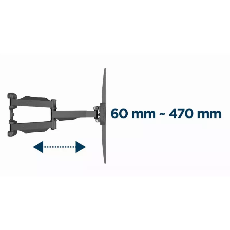 TV laikiklis Gembird WM-58ST-01 plieninis 58 colių 36,4 kg talpa