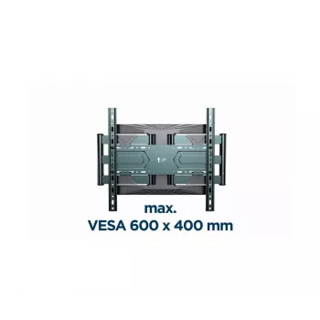 Gembird WM-80ST-01 Plieninis sieninis TV laikiklis 40–80 colių, 50 kg, VESA 100×100–600×400, pakreipiamas ir pasukamas
