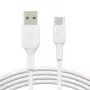 USB laidas Belkin BoostCharge CAB001BT1MWH 1 m USB A į USB C baltas