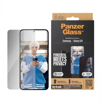 PanzerGlass ® Privatumo apsauginis stiklas Samsung Galaxy S24 | Ultra-Wide Fit su EasyAligner