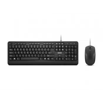 Lenovo 160 klaviatūra su pele, laidas, USB, juoda, namams ir biurui
