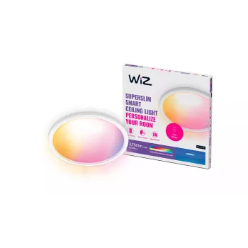 WiZ Superslim Ceiling 32 W protingas lubinis šviestuvas, Wi-Fi/Bluetooth, baltas