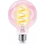 Philips Filament Clear 40 W G95 E27 išmanioji lemputė, Wi-Fi / Bluetooth, skaidri, LED