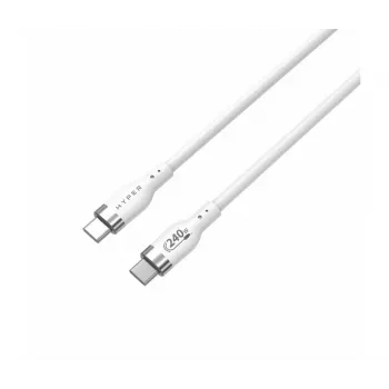 TARGUS Hyper 2m Silikoninis 240W USB-C įkrovimo laidas - Baltas