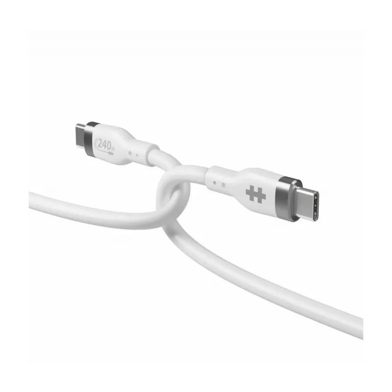 TARGUS Hyper 2m Silikoninis 240W USB-C įkrovimo laidas - Baltas