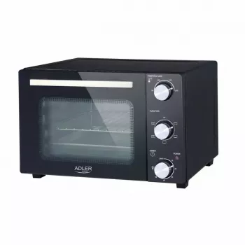 Elektrinė stalviršinė orkaitė Adler AD 6024 – kompaktiška, 22 l, 1300 W, juoda