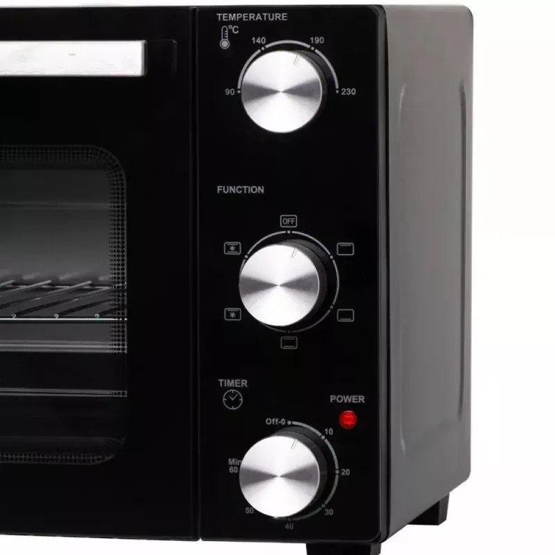 Elektrinė stalviršinė orkaitė Adler AD 6024 – kompaktiška, 22 l, 1300 W, juoda
