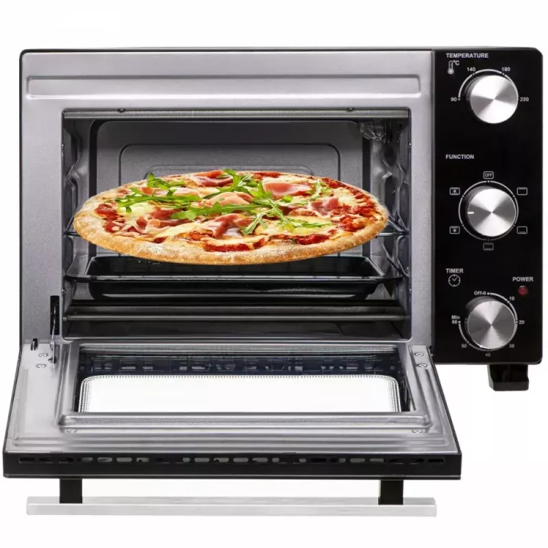 Elektrinė stalviršinė orkaitė Adler AD 6024 – kompaktiška, 22 l, 1300 W, juoda