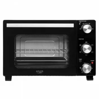 Elektrinė stalviršinė orkaitė Adler AD 6024 – kompaktiška, 22 l, 1300 W, juoda