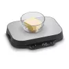 Virtuvinės svarstyklės CASO KitchenDuo 03291 – skaitmeninės, nerūdijančio plieno ir juodos spalvos, LED ekranas, 5 kg talpa, taros funkcija