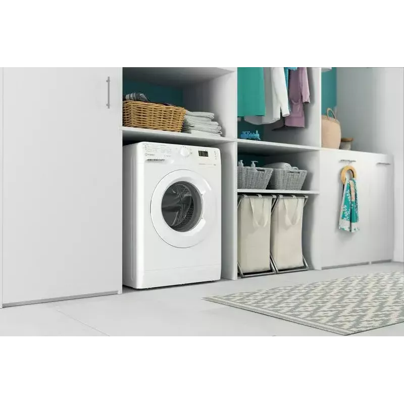 Priekinio pakrovimo skalbimo mašina INDESIT MTWSA 61294 W EE, 6 kg, inverter variklis, energijos klasė C